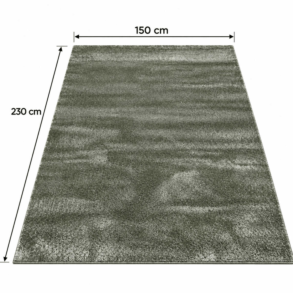 Modern Green Soft Shag Area Rug 150×230 cm – Plush Bedroom & Living Room Carpet - SHAGHAF HOME