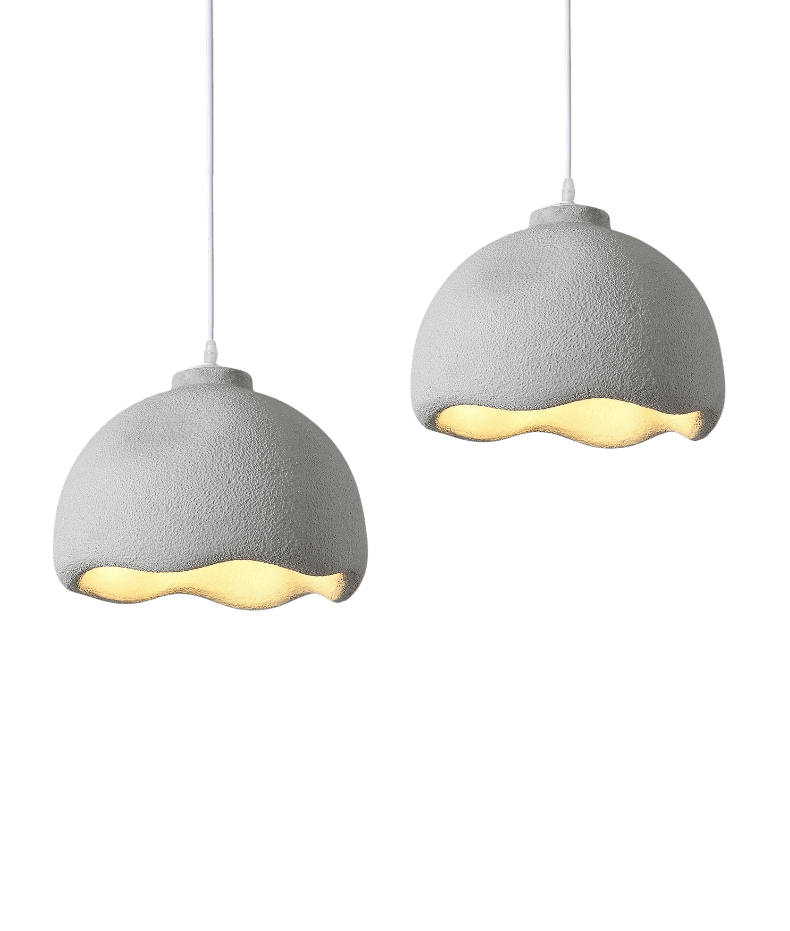 Modern Grey Sculptural Pendant Light – Minimalist Elegance - SHAGHAF HOME