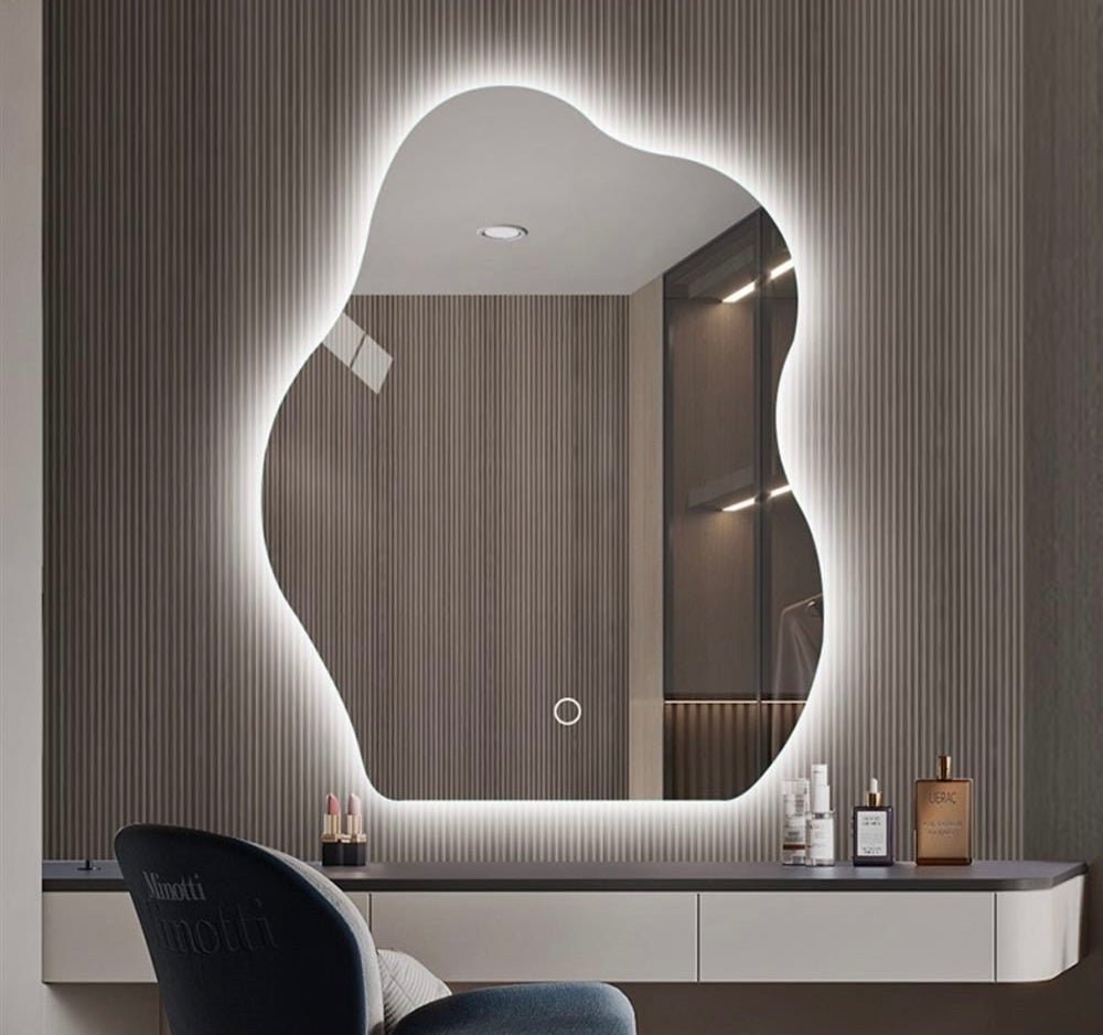 Modern LED Backlit Mirror with Dimmable 3 - Color Temperature - SHAGHAF HOME