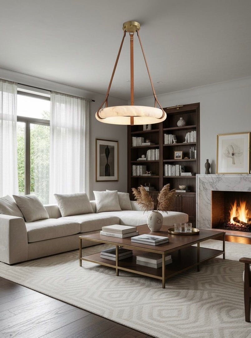 Modern Marble - Look Pendant Light – Circular Luxury Design - SHAGHAF HOME