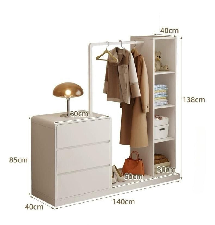 Modern Multifunctional Wardrobe with Drawer Storage – Space-Saving Ele ...