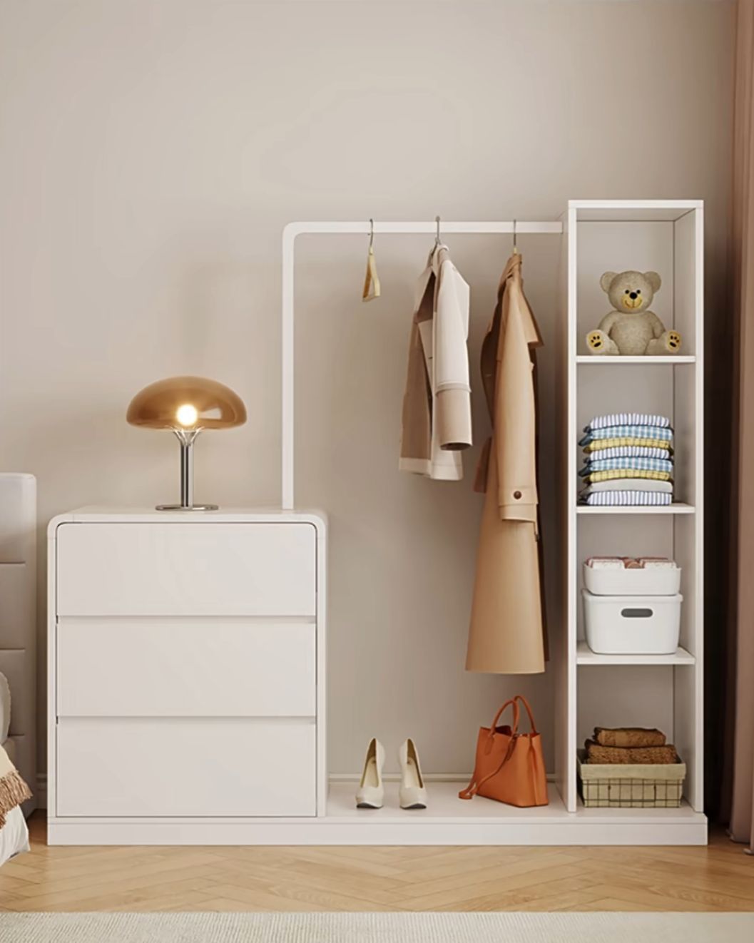 Modern Multifunctional Wardrobe with Drawer Storage – Space - Saving Elegance - SHAGHAF HOME