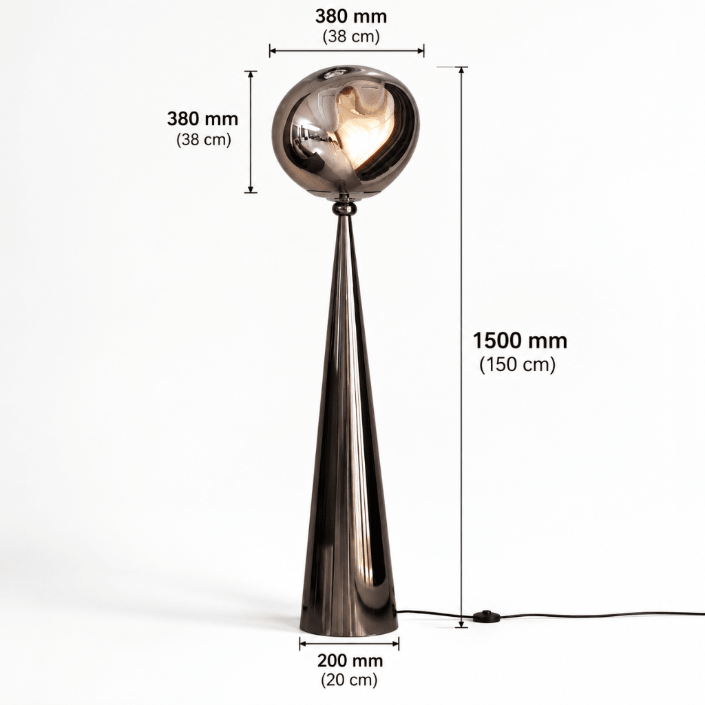 Modern Pearly Smoke Grey Globe Floor Lamp – 150cm Statement Light - SHAGHAF HOME