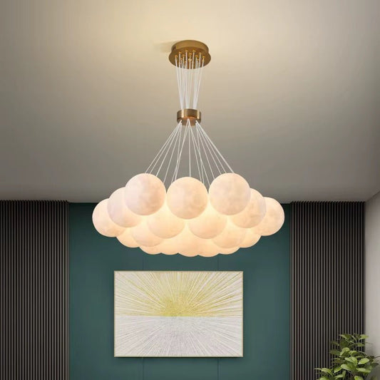 Modern Planet - Inspired Acrylic Bubble Chandelier - SHAGHAF HOME