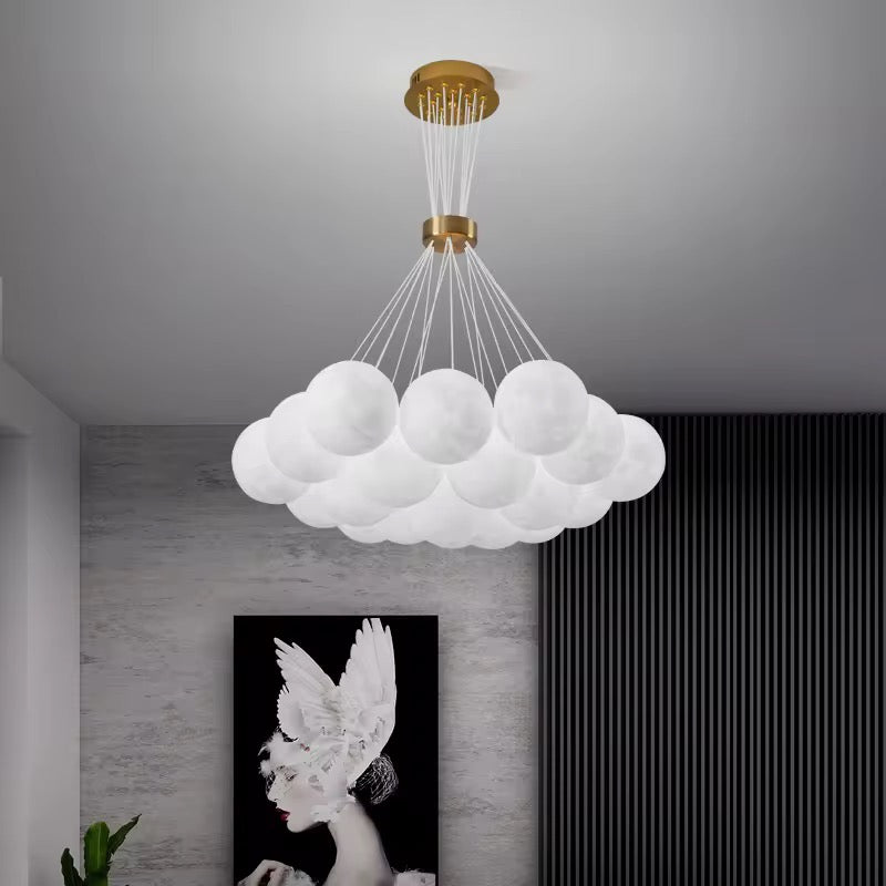 Modern Planet - Inspired Acrylic Bubble Chandelier - SHAGHAF HOME