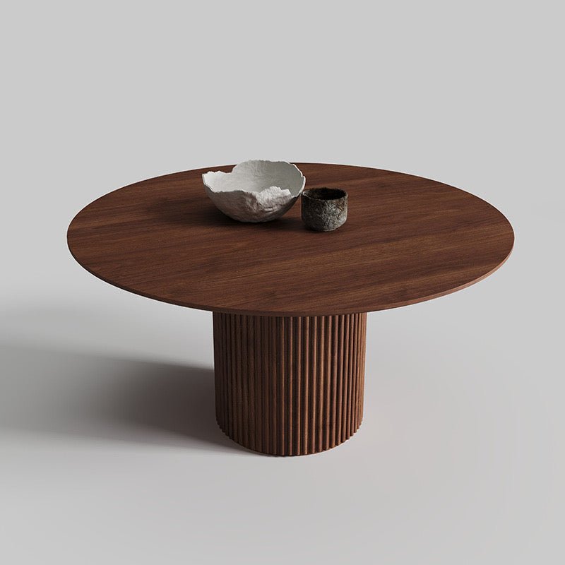 Modern Round Dining Table – 120x75 cm | Elegant MDF Wood Finish - SHAGHAF HOME