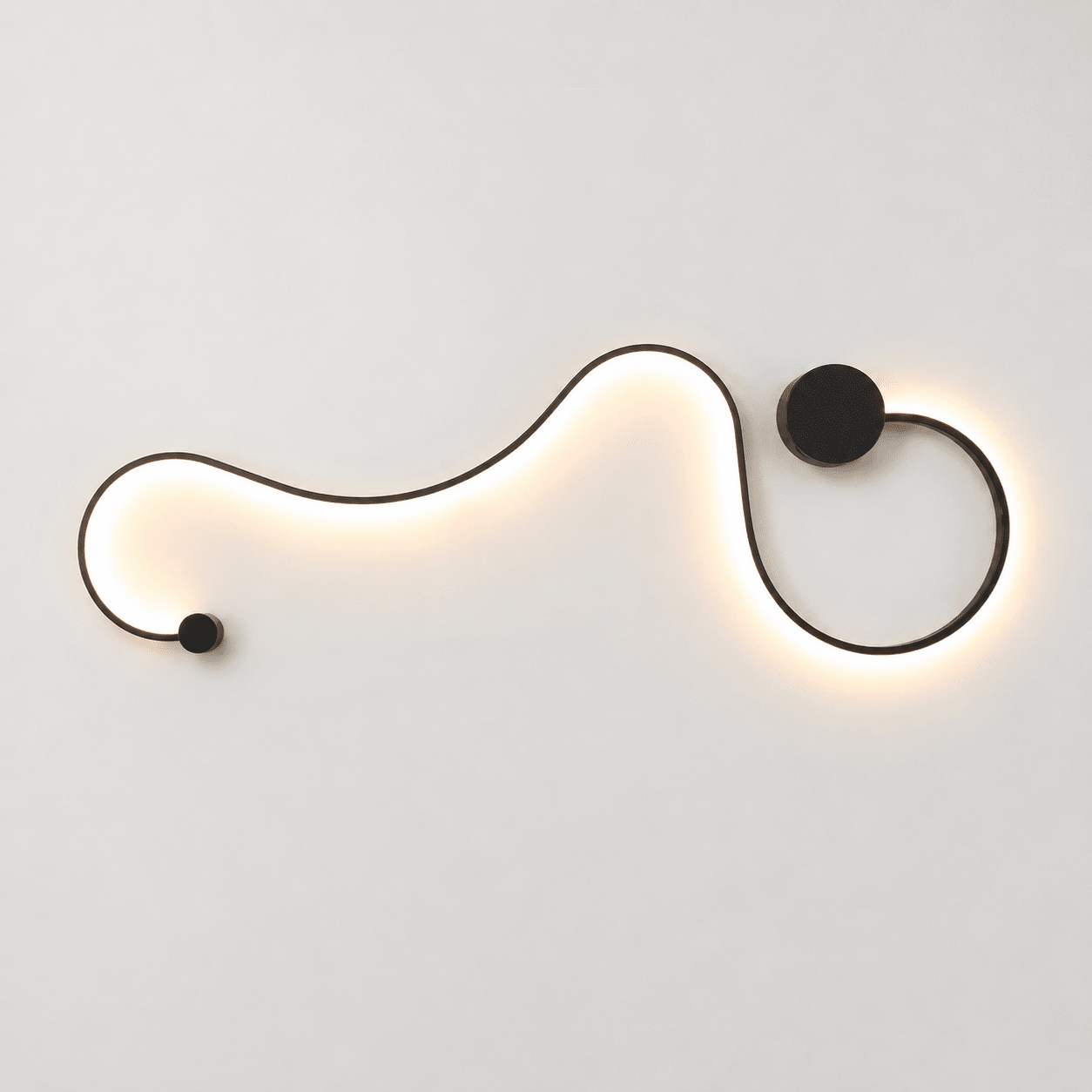 Modern Sculptural LED Wall Lamp – 3 Color Changing Wall Light | Minimalist Black Aluminum Sconce - SHAGHAF HOME