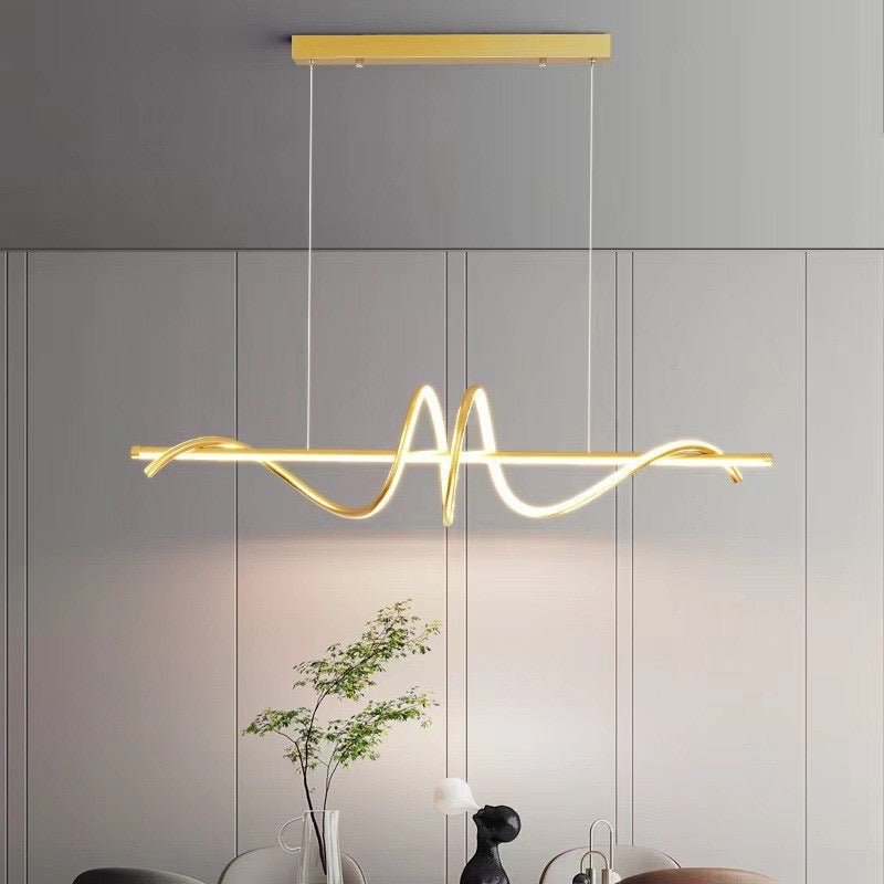 modern stylish gold LED pendant dining lamp - SHAGHAF HOME