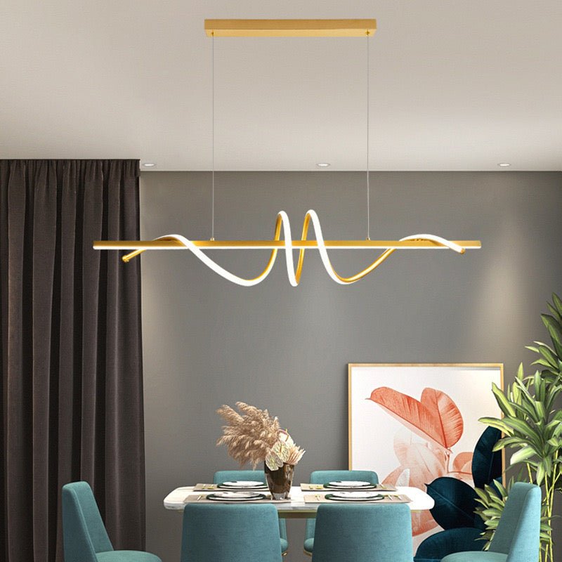 modern stylish gold LED pendant dining lamp - SHAGHAF HOME