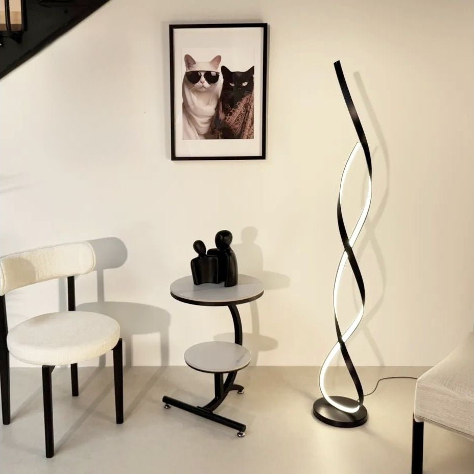 Modern Twist LED Floor Lamp – Artistic Illumination for Contemporary Spaces - SHAGHAF HOME