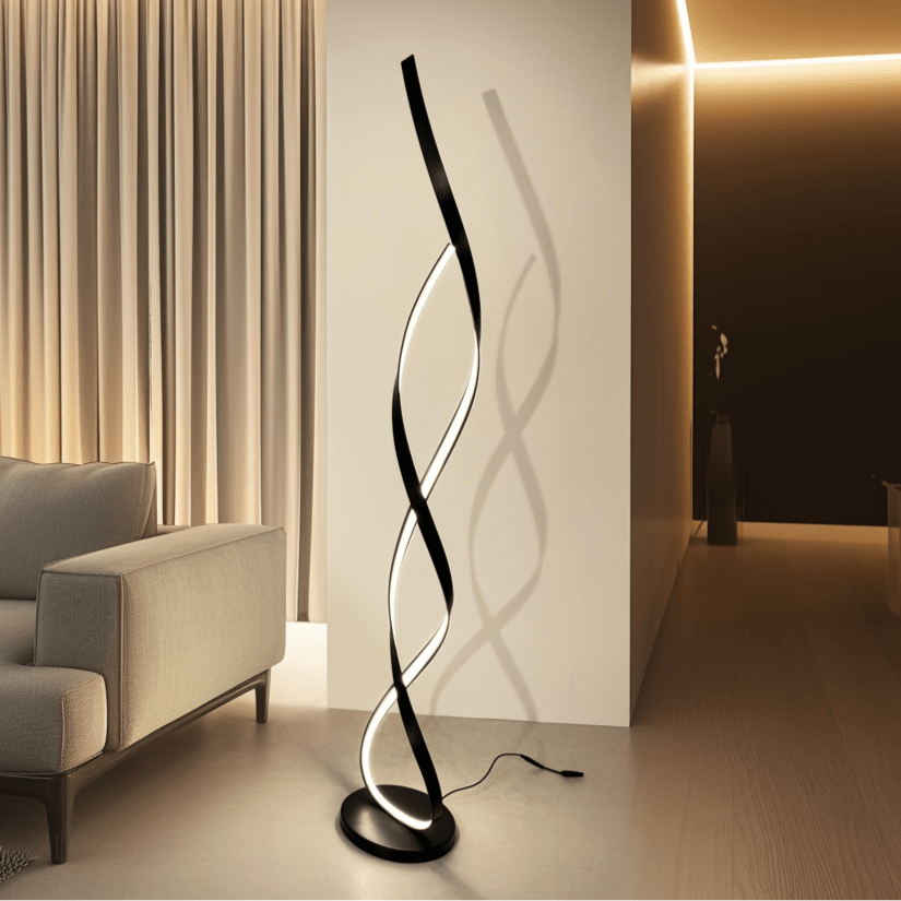 Modern Twist LED Floor Lamp – Artistic Illumination for Contemporary Spaces - SHAGHAF HOME