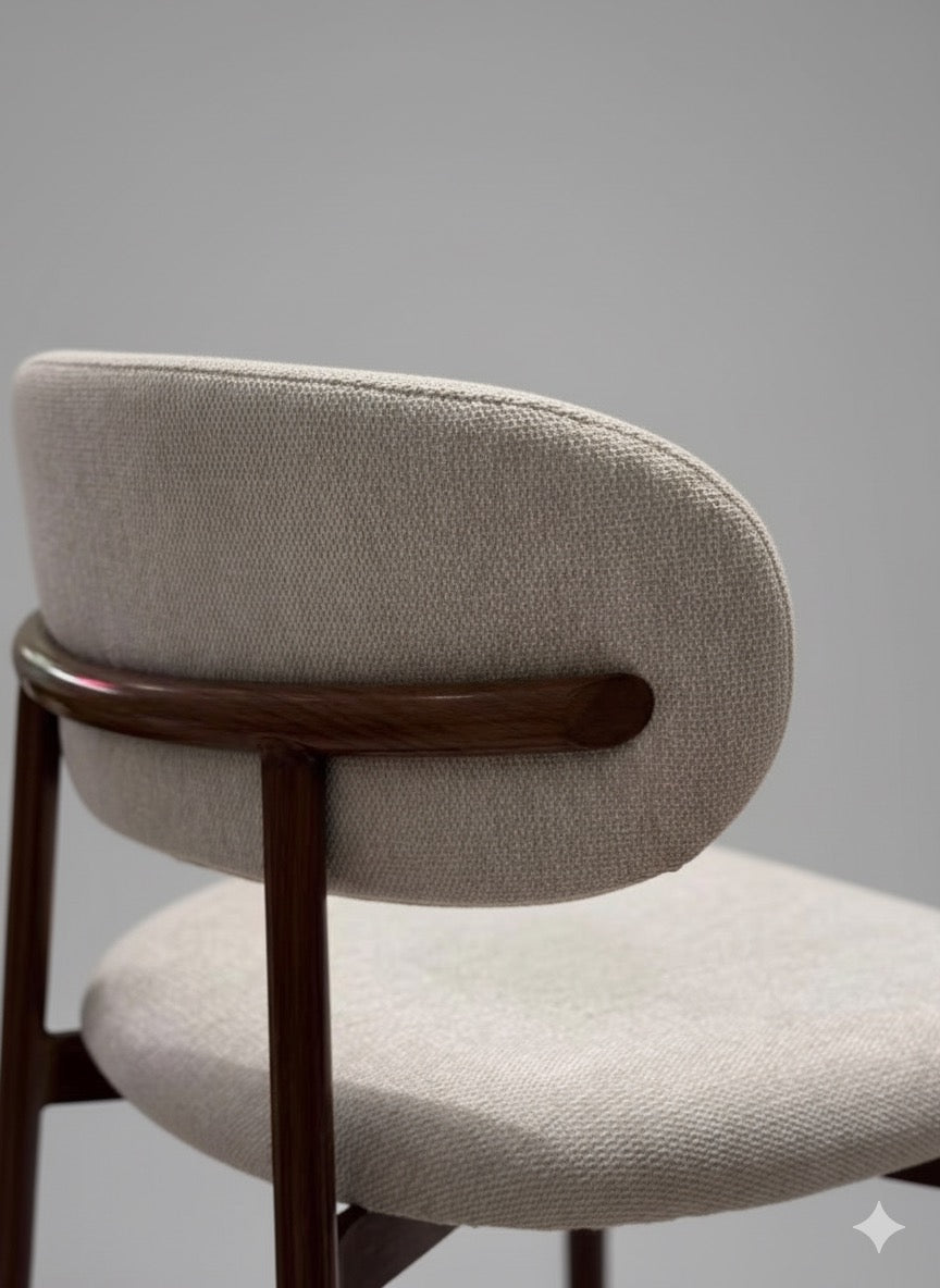 Modern Upholstered Barstool with Brown Metal Base - SHAGHAF HOME