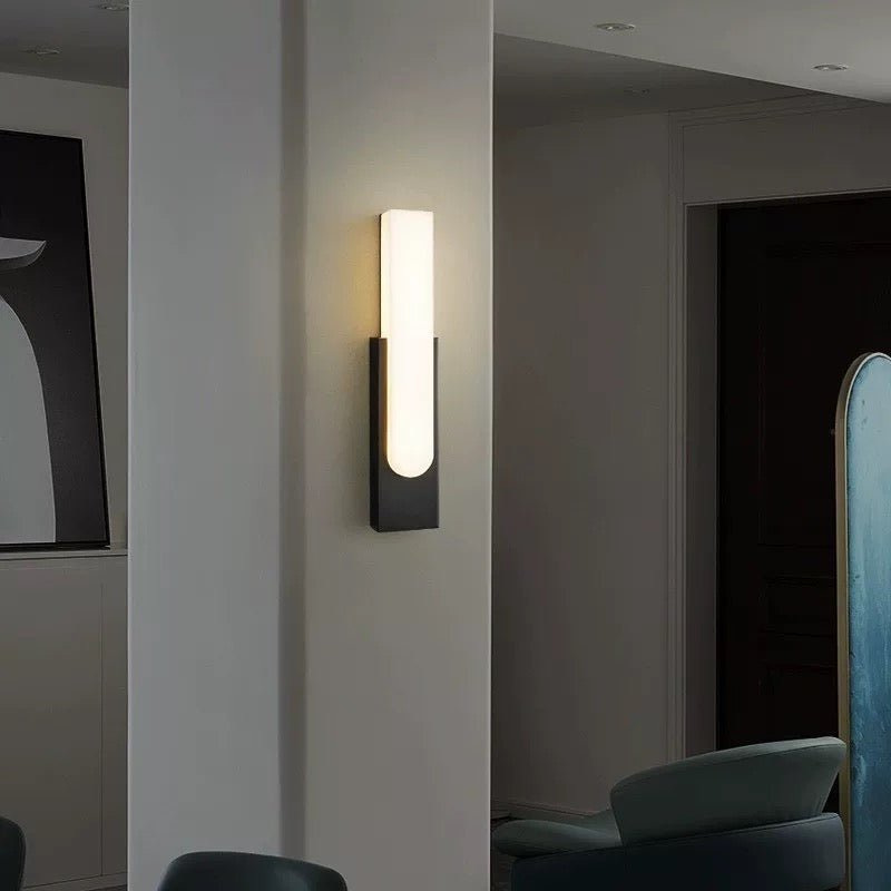 Modern Vertical Wall Lamp – Gold & Black Finish Options - SHAGHAF HOME