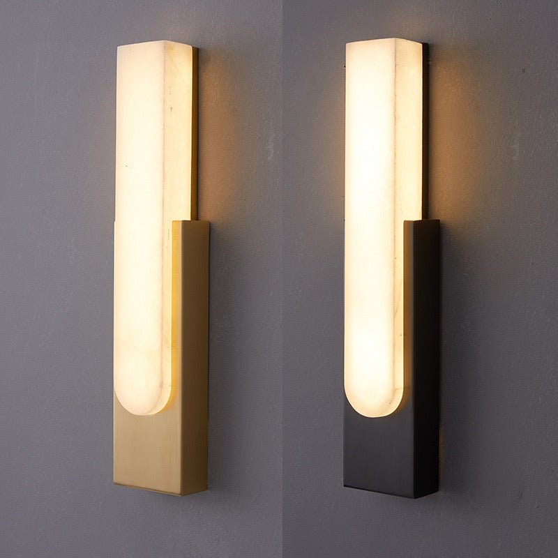 Modern Vertical Wall Lamp – Gold & Black Finish Options - SHAGHAF HOME