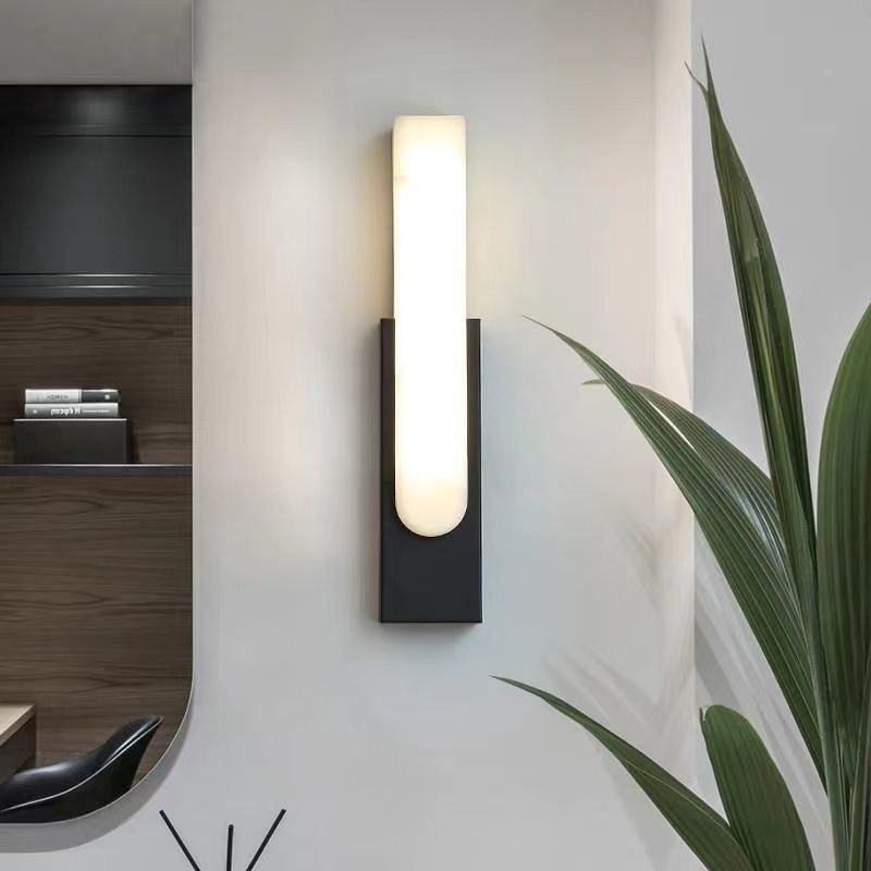 Modern Vertical Wall Lamp – Gold & Black Finish Options - SHAGHAF HOME