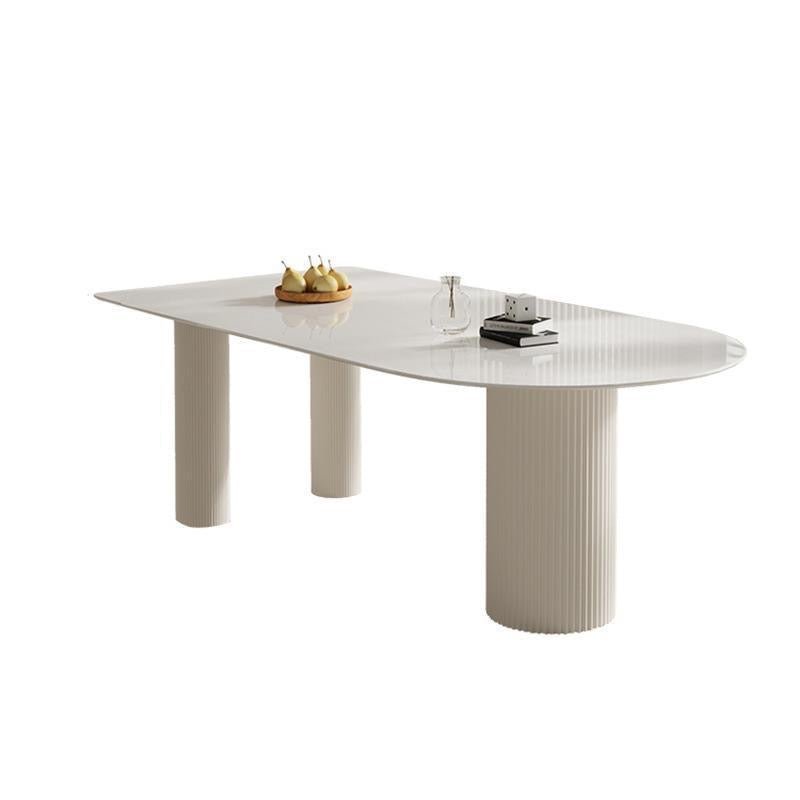 Modern white minimalist dining table - SHAGHAF HOME