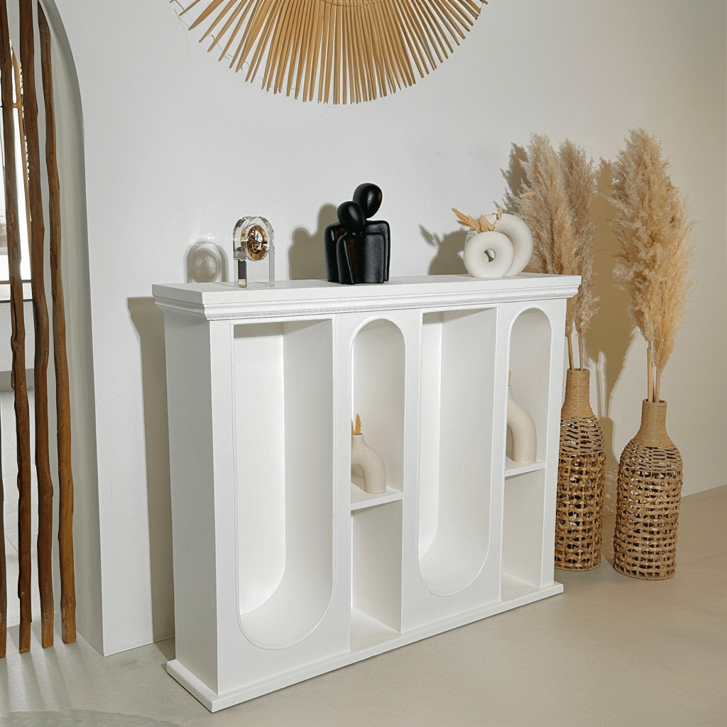 Modern Wooden Console Table – Elegant Storage Solution - SHAGHAF HOME