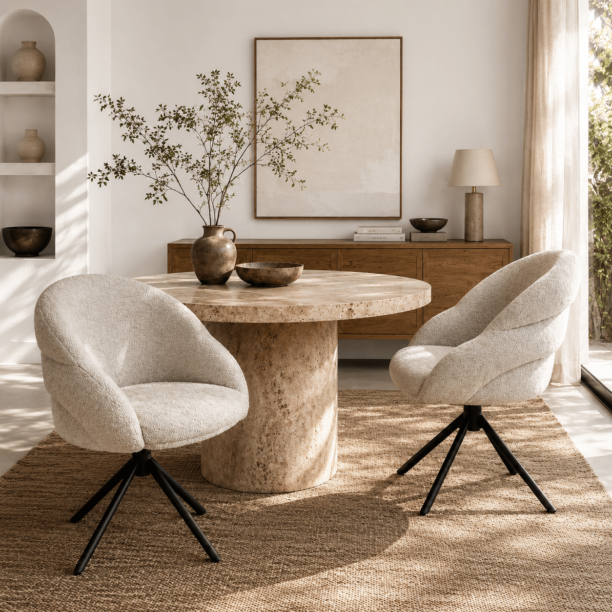 Moreè Swivel Dining Chair - SHAGHAF HOME