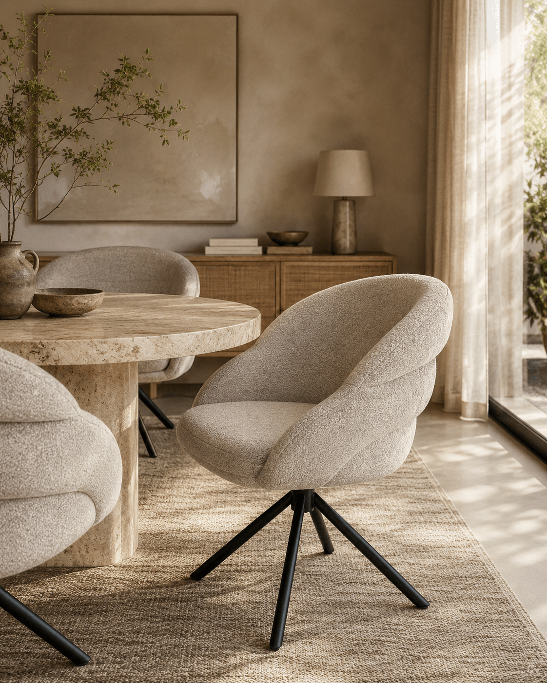 Moreè Swivel Dining Chair - SHAGHAF HOME