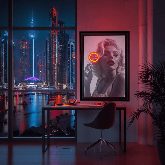 Neon Glow Marilyn Art Frame – LED Wall Decor - SHAGHAF HOME