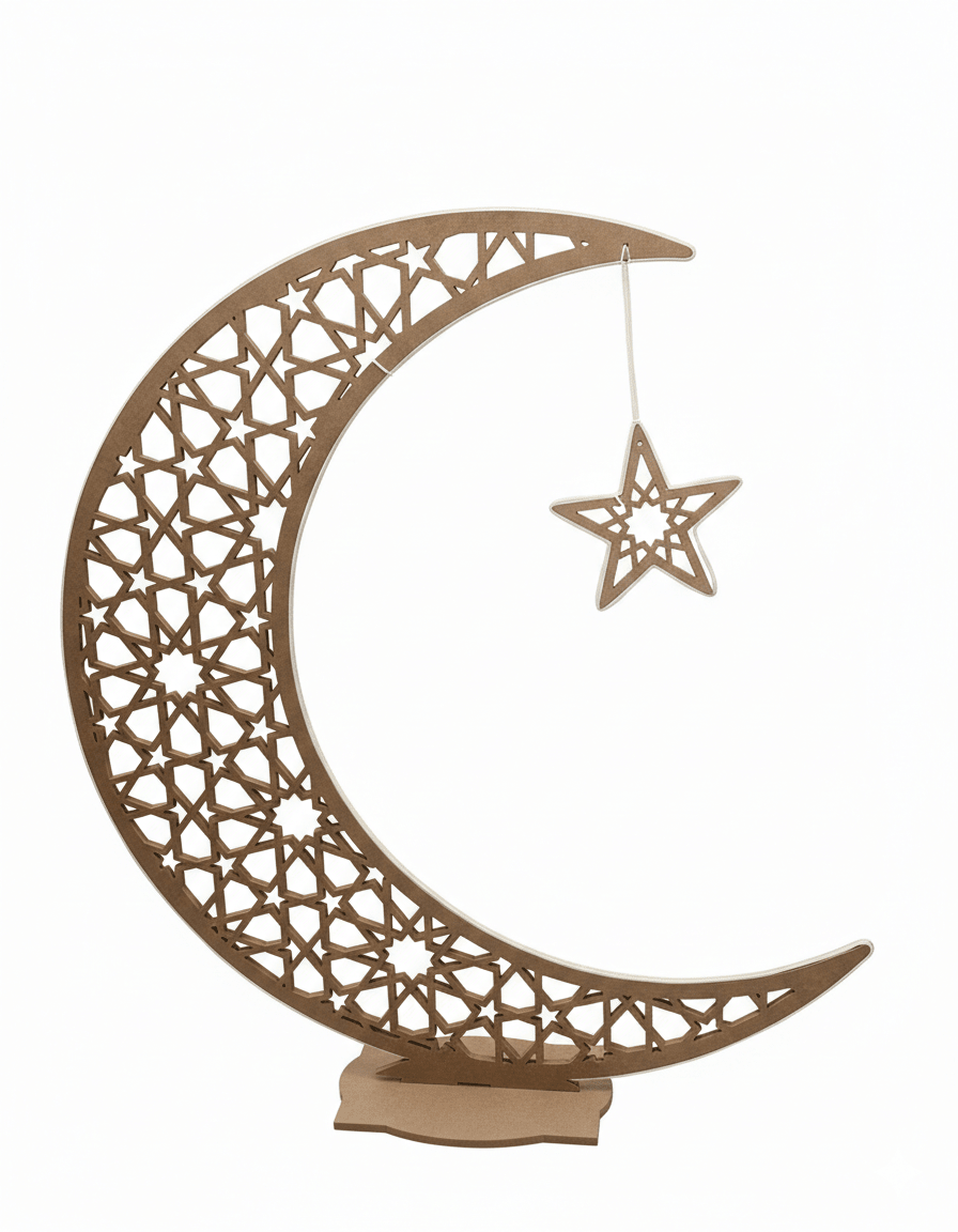 Noor Crescent LED Ramadan Lamp - SHAGHAF HOME