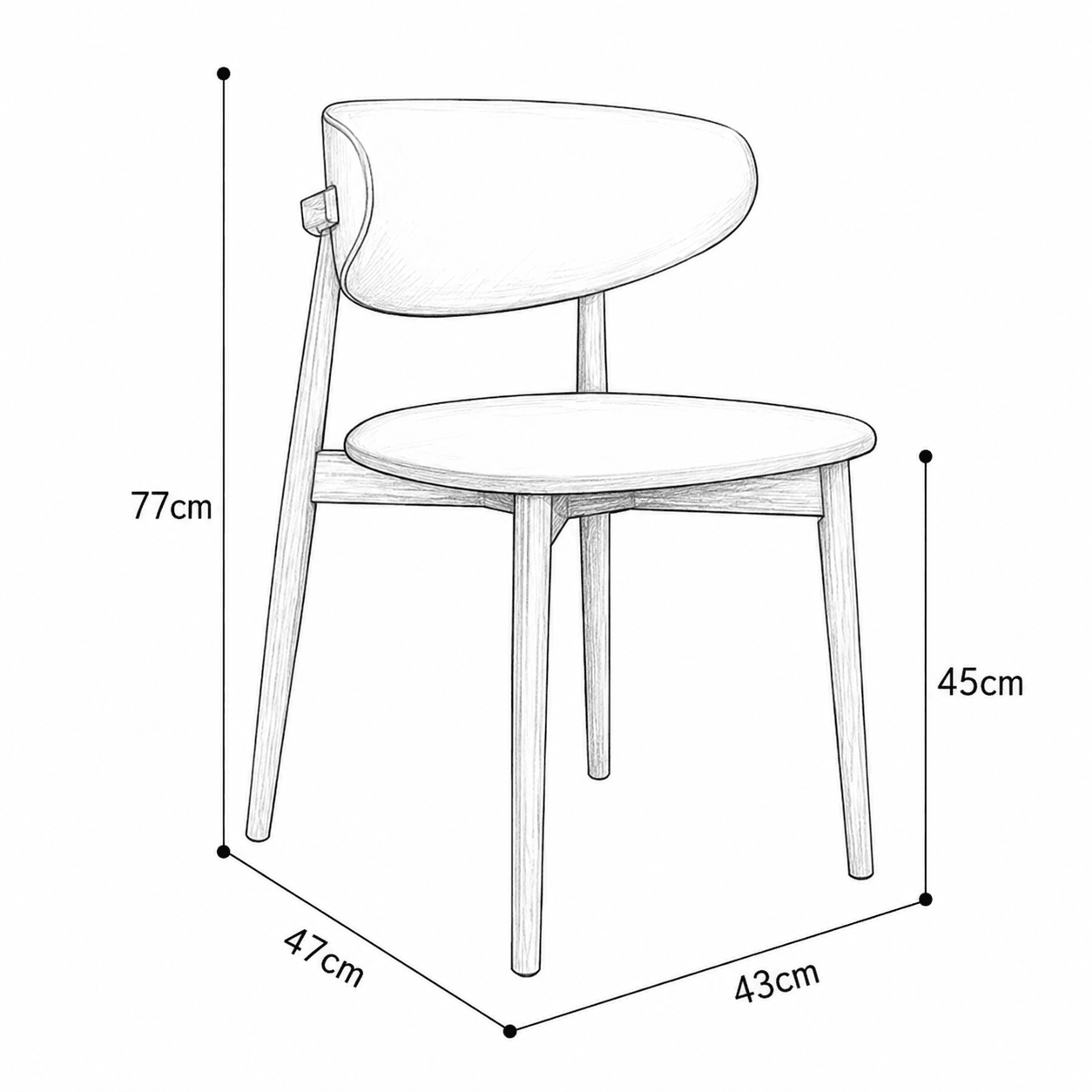 Nordelle Solid Wood Dining Chair – Beige Artificial Leather. - SHAGHAF HOME