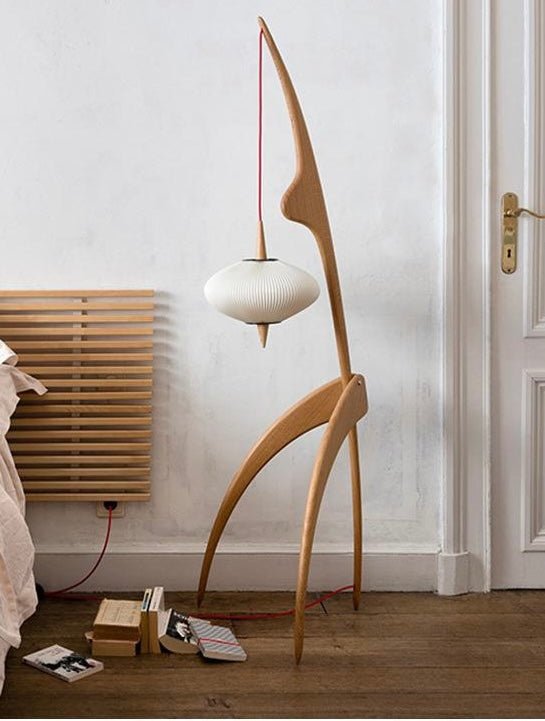 Nordic Sculptural Wood Floor Lamp - SHAGHAF HOME