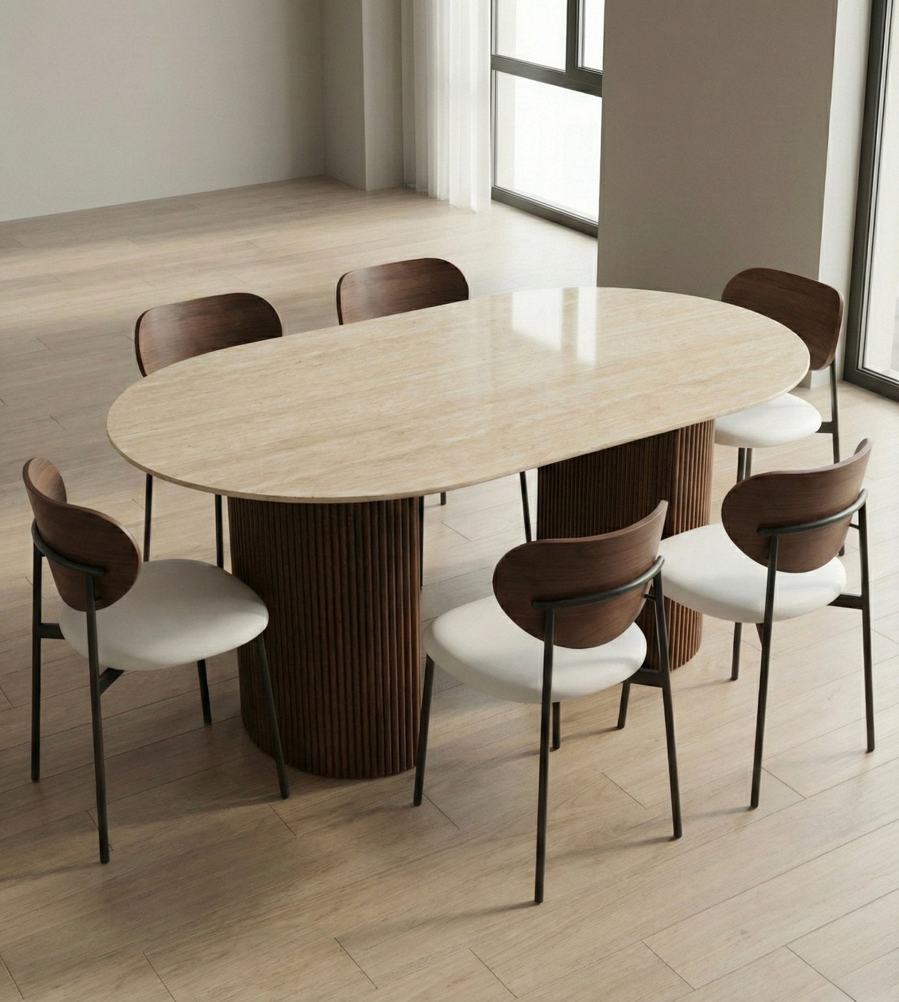 Opéra Natural Stone Dining Table - SHAGHAF HOME