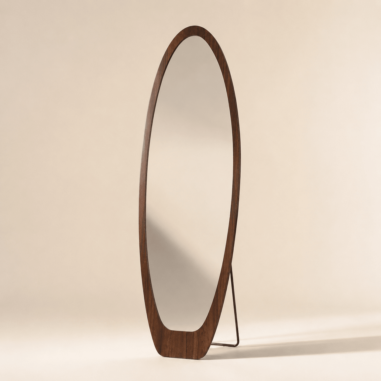 Organic Walnut Finish Full - Length Floor Mirror – 180×60 cm - SHAGHAF HOME