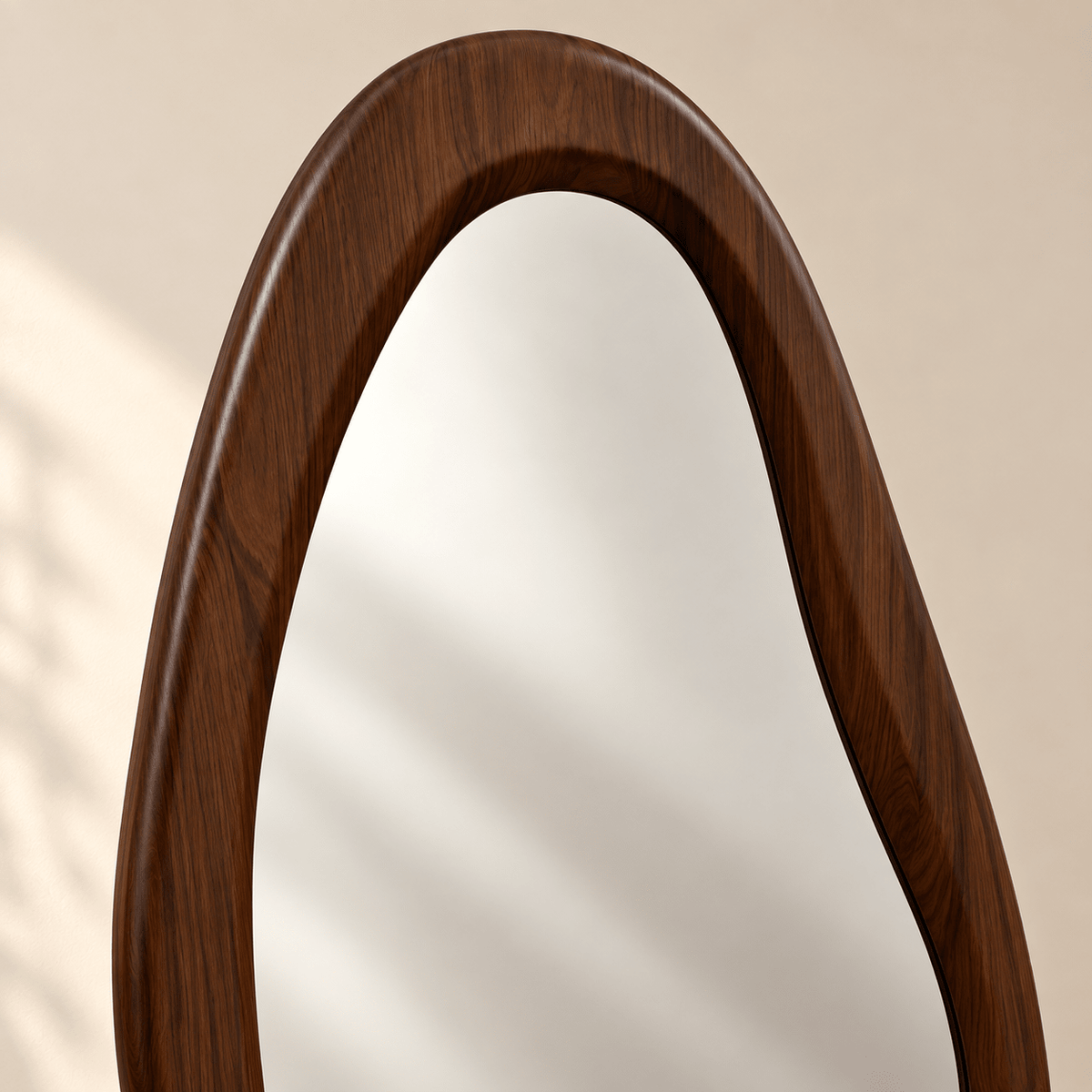 Organic Walnut Wood Full-Length Floor Mirror 180×80 cm - SHAGHAF HOME