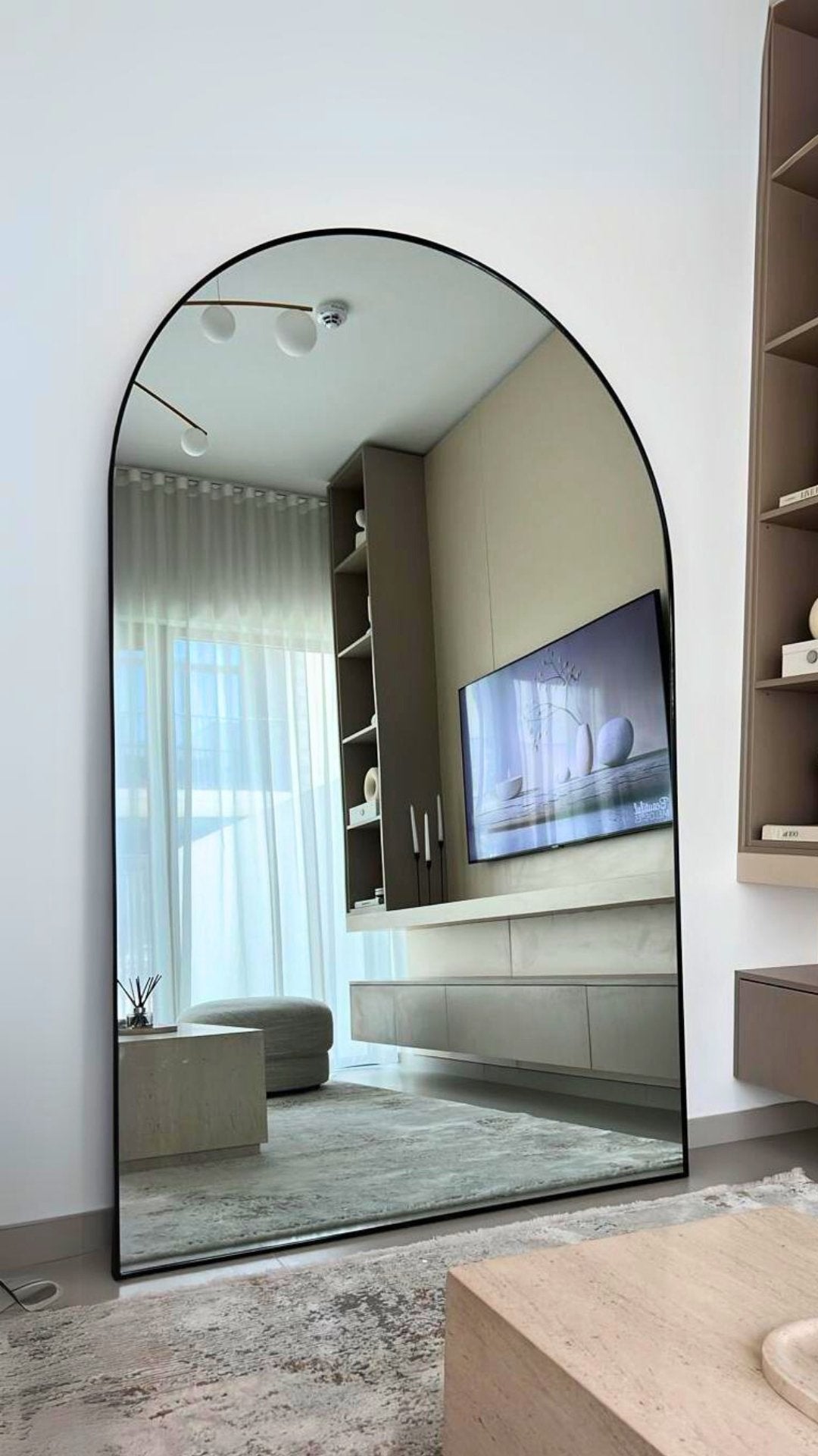 Over size aluminum Arch Mirror (3 sizes) - SHAGHAF HOME