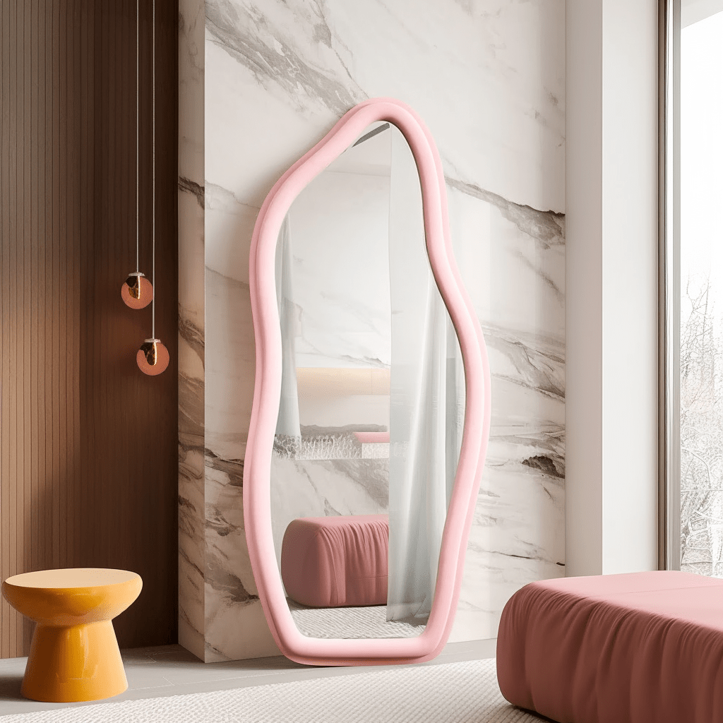 Pink irregular shape - SHAGHAF HOME