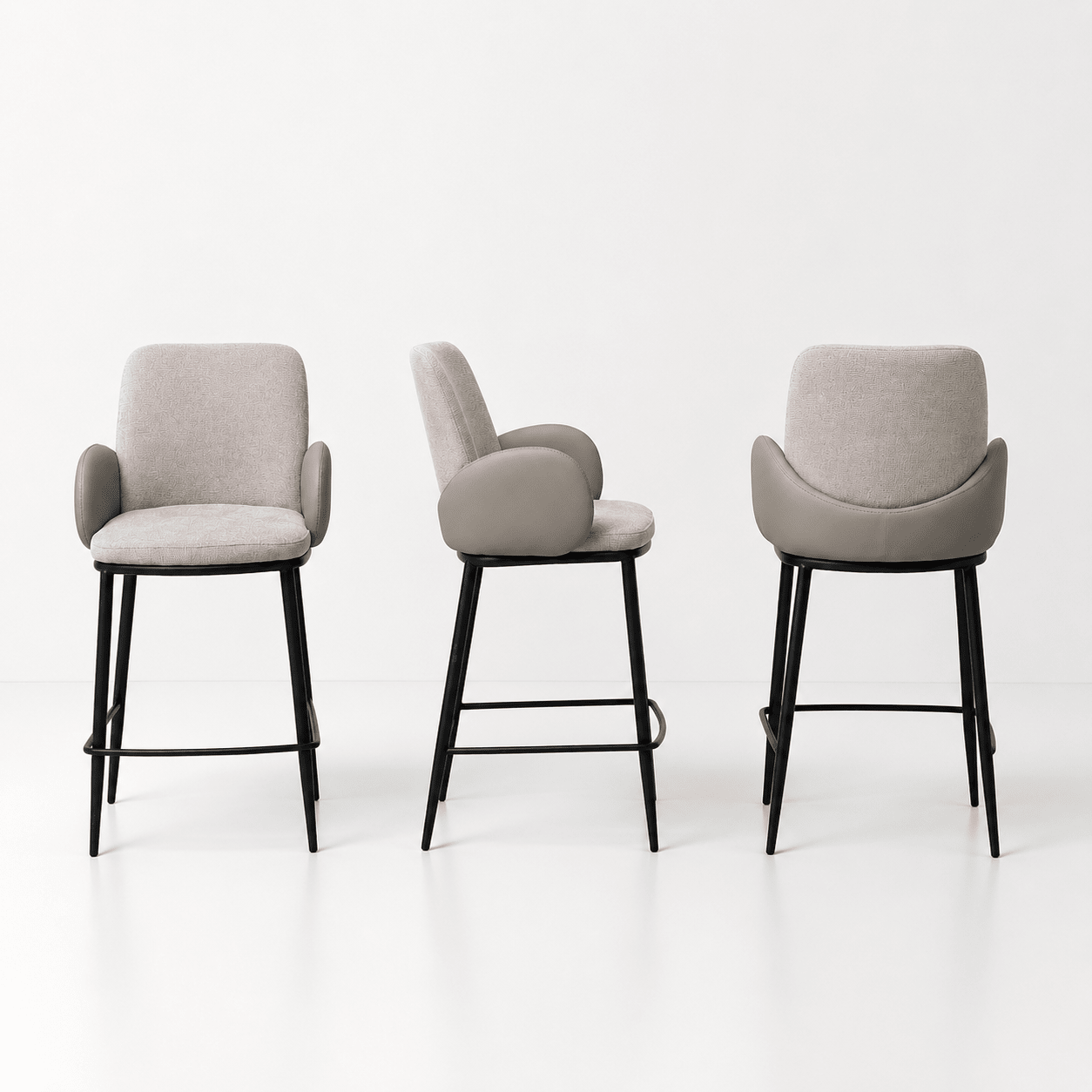 Porto Contemporary Kitchen Island Bar Stool - SHAGHAF HOME