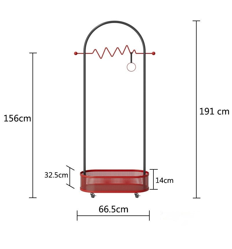 Red & Black Arch Metal Clothing Organizer - SHAGHAF HOME