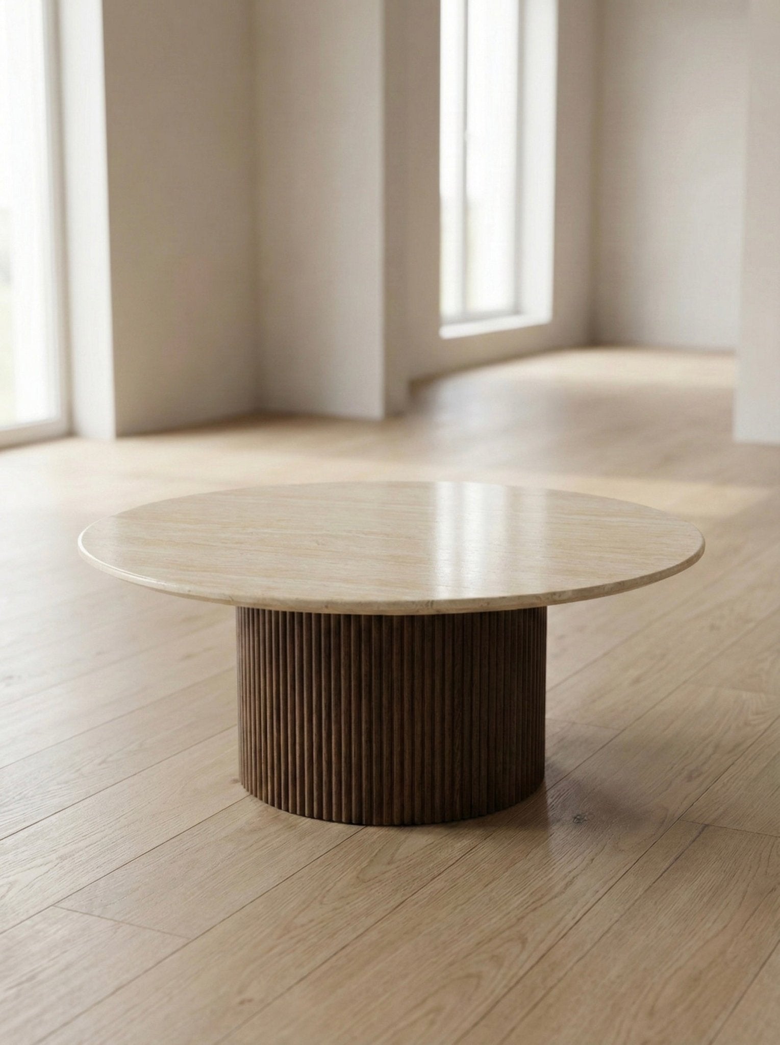 Round Stone - cocktail Coffee Table – 100 cm - SHAGHAF HOME