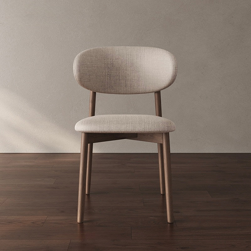 Scandinavian Dining Chair – Beige Linen Upholstery - SHAGHAF HOME