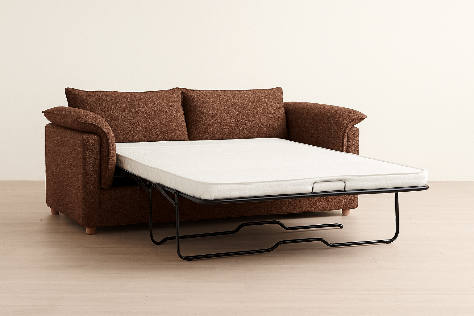 SHIRLEY 2 - Seater Sofa Bed – Textured Comfort Meets Effortless Functionality - SHAGHAF HOME