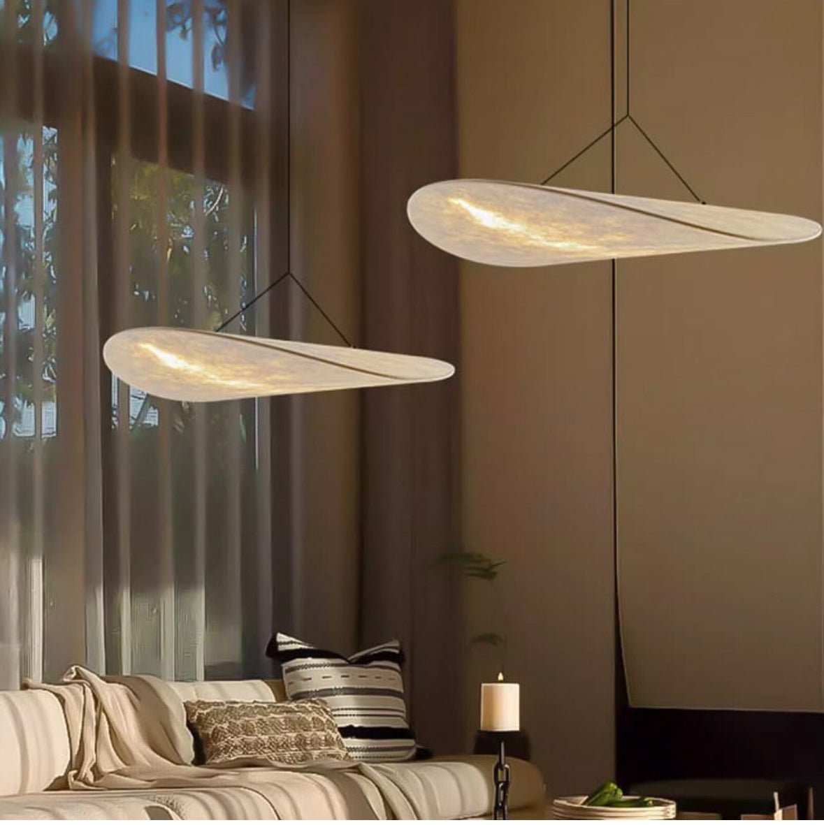 Silk curved diffuser LED pendant light - SHAGHAF HOME