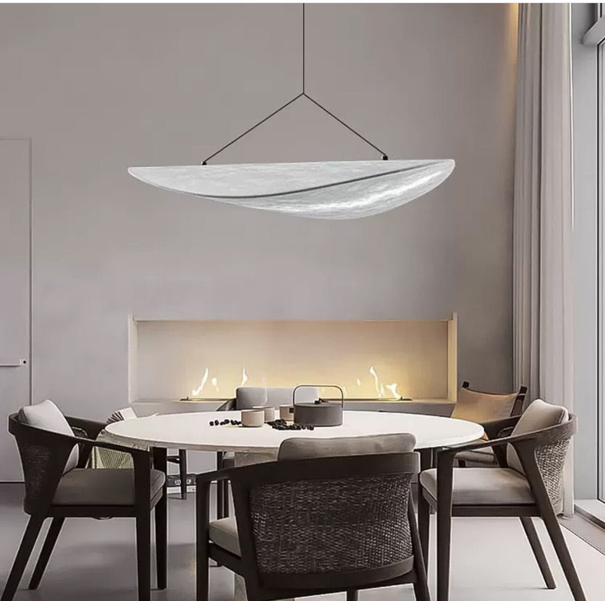 Silk curved diffuser LED pendant light - SHAGHAF HOME