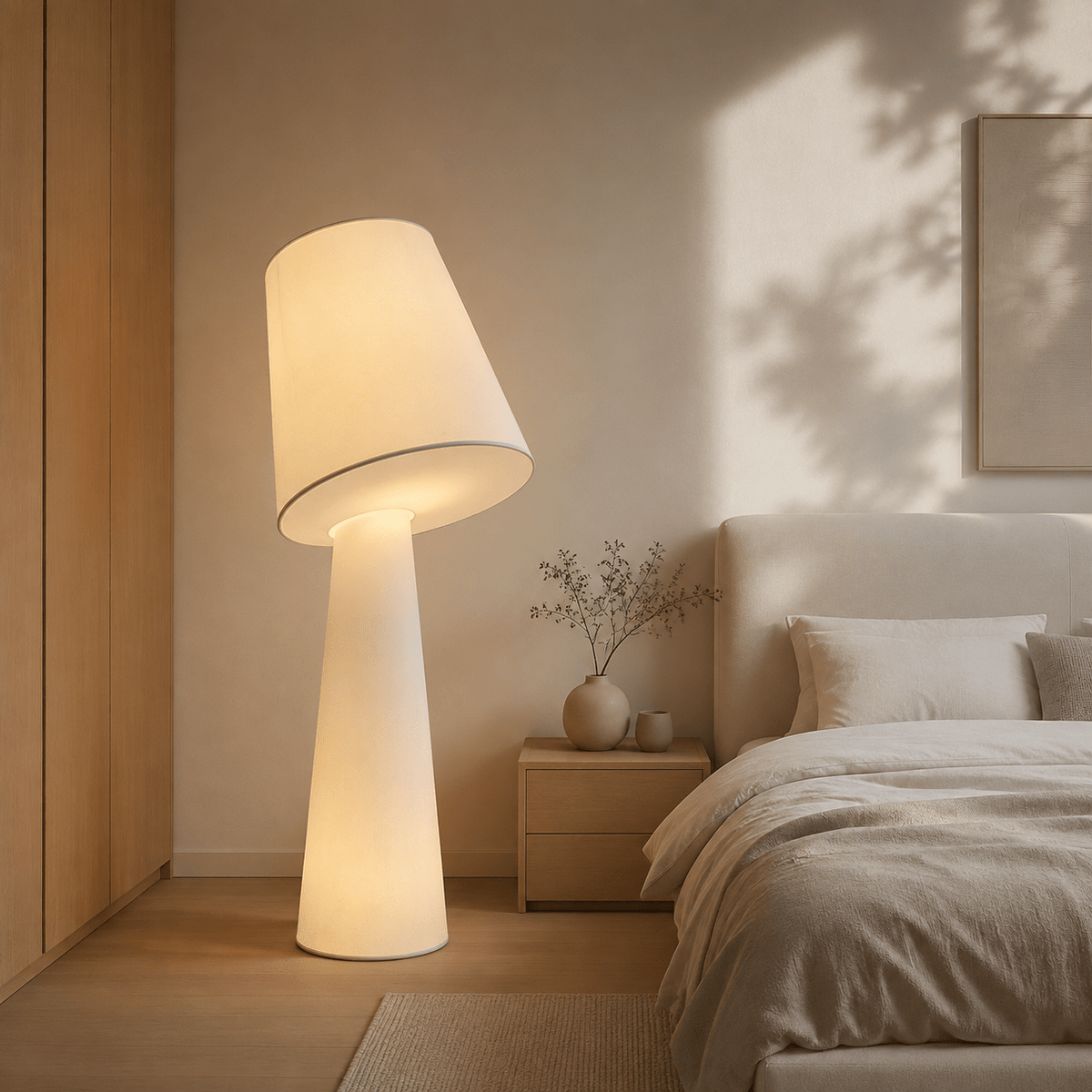 Solenne Sculptural Fabric Floor Lamp - SHAGHAF HOME