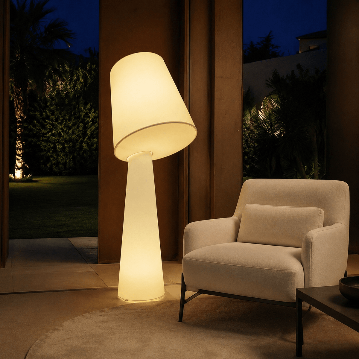 Solenne Sculptural Fabric Floor Lamp - SHAGHAF HOME