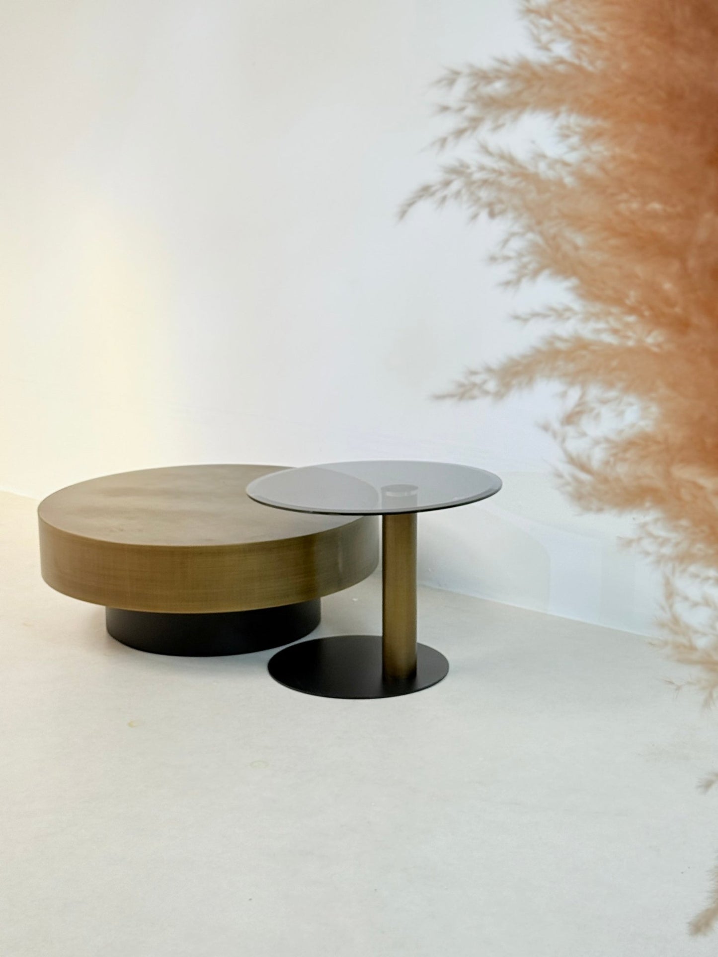 Viarona round coffee table set - SHAGHAF HOME