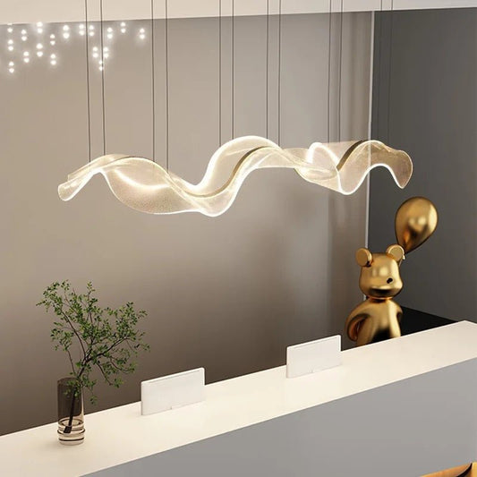 Wave glow LED chandelier - SHAGHAF HOME