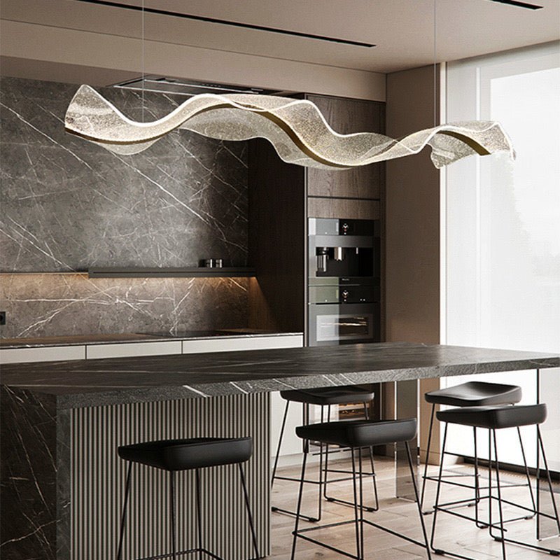 Wave glow LED chandelier - SHAGHAF HOME