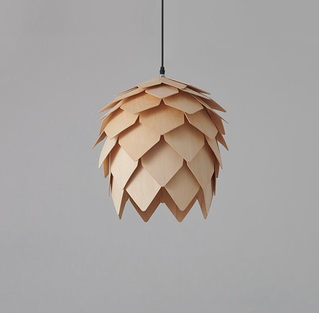 Wood pinecone pendant light - SHAGHAF HOME