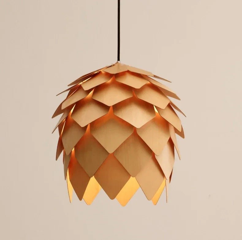 Wood pinecone pendant light - SHAGHAF HOME