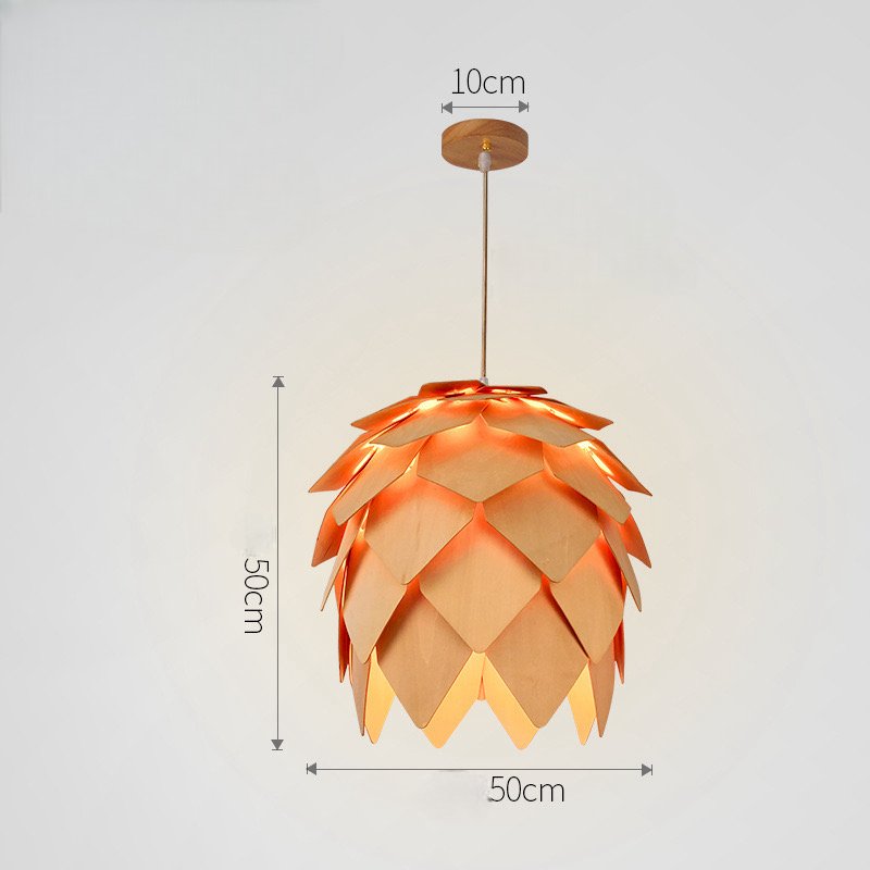 Wood pinecone pendant light - SHAGHAF HOME