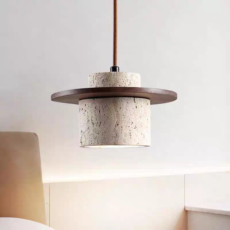 ZENSTONE™ Pendant Lamp Collection – Rice Cave Stone & Wood Designs (Styles A–E) - SHAGHAF HOME