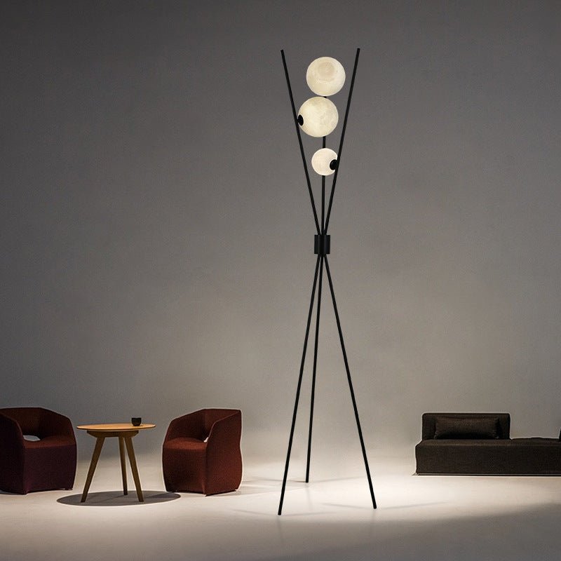 3 balls black floor lamp - SHAGHAF HOME