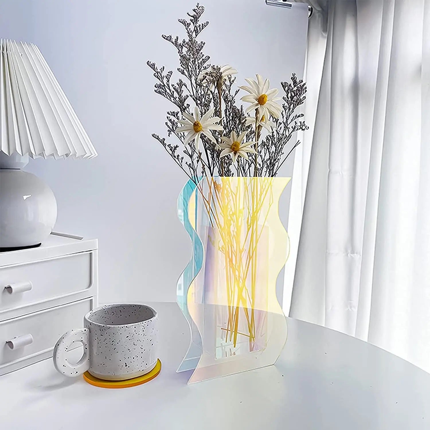 Acrylic rainbow decoration flowers Vases - SHAGHAF HOME